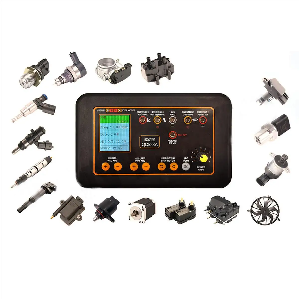 2025 Premium Products Portable Car Actuator Detector Drive Tester QDB-3A Automotive Ignition Coil Tester Auto Sensor Simulator