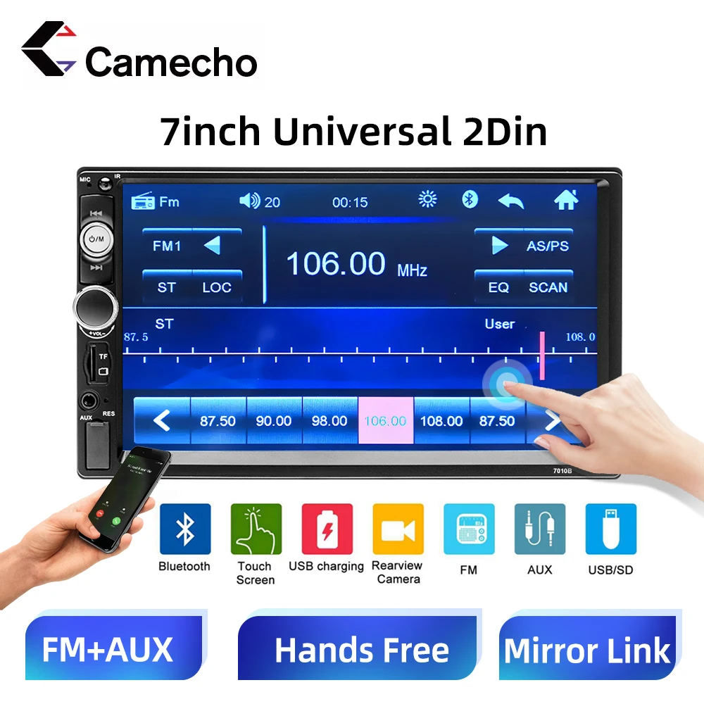 Camecho 2 din Car Radio Multimedia Player 7\