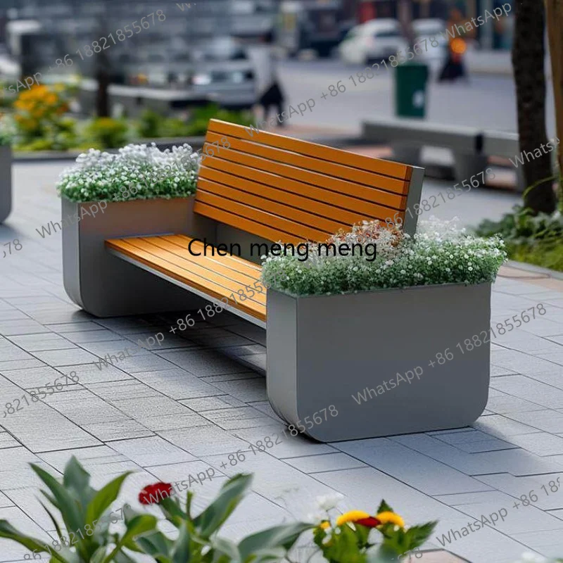 Nordic Creative Garden Bench French Designer Outdoor Partition Planter Seat Leisure Area Balcony Furniture terraza muebles