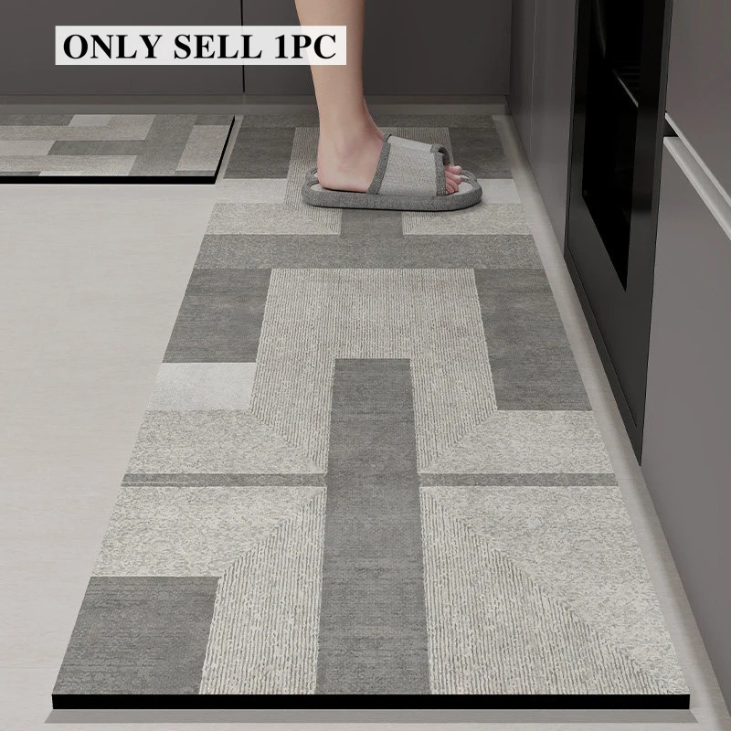 Kitchen Carpet Long Absorbent Non-slip Floor Mat Modern Minimalist Style Diatom Mud Mats Home Decoration Rug Alfombras De Cocina