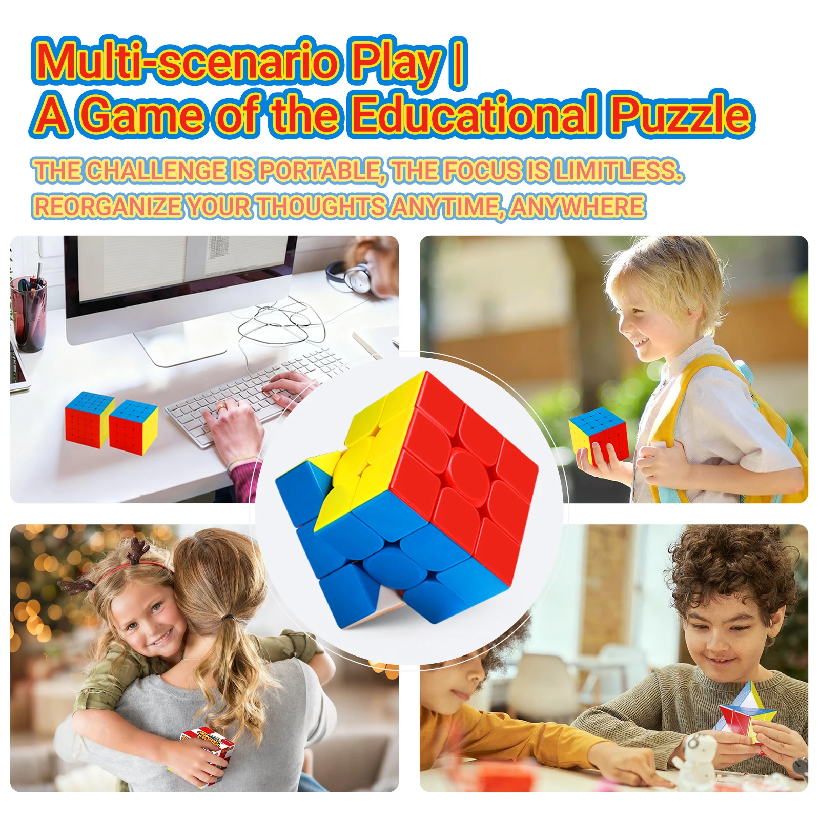 Sengso Speed Cube 3x3 |   Aufkleberloser Zauberwürfel – Professioneller schneller Puzzlewürfel für Wettkampfkinder und Erwachsene