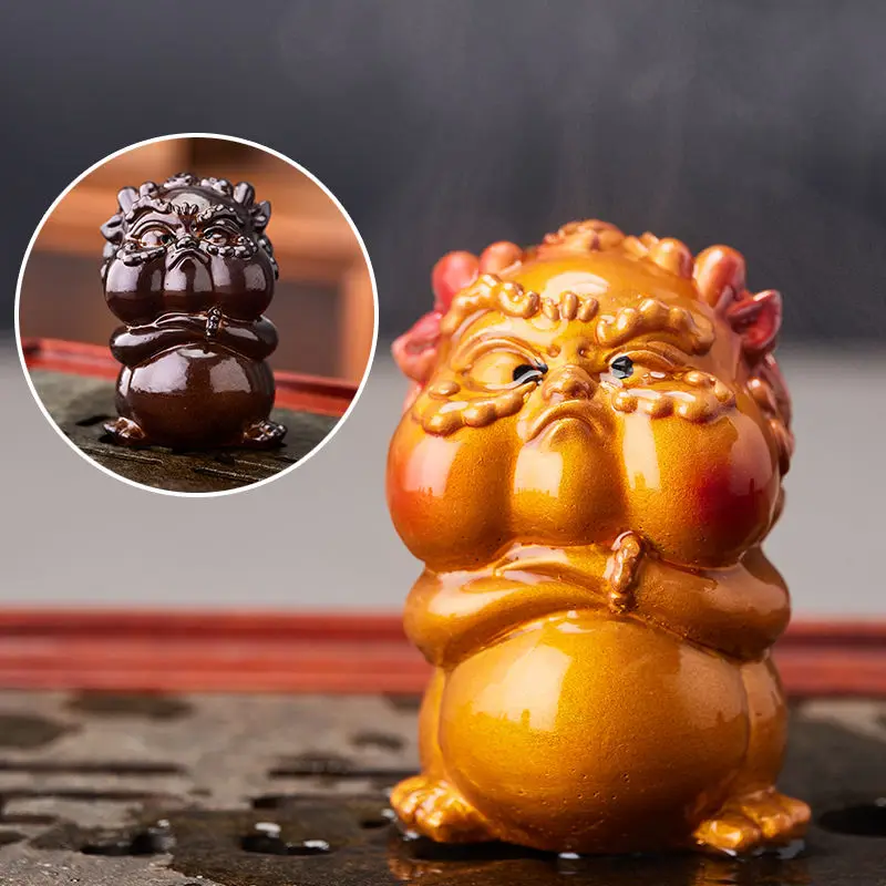 Color-changing Tea Pet Ornaments Rui Beast Pixiu Creative Home Decoration Crafts Can Raise Fortunate Jintoad High-grade Tea Set