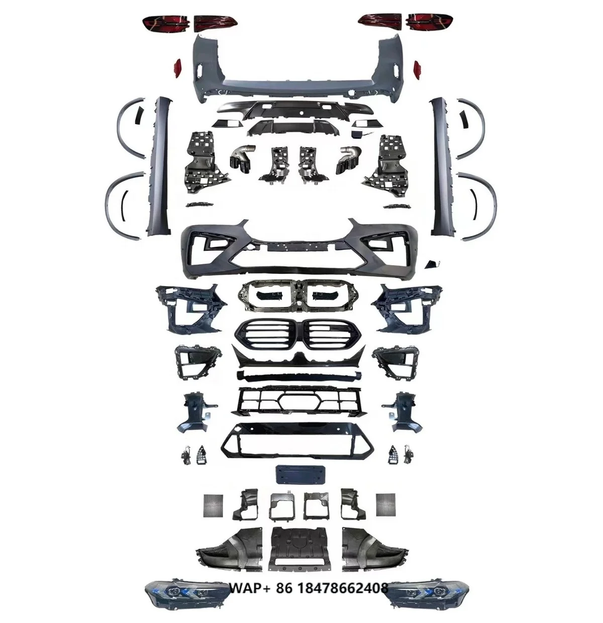 BODYKIT для X5 (G05 LCI) ОБНОВЛЕНИЕ до X5M (F95 LCI) 2024, подтяжка лица с капотами, передние и задние бамперы, крылья, фары