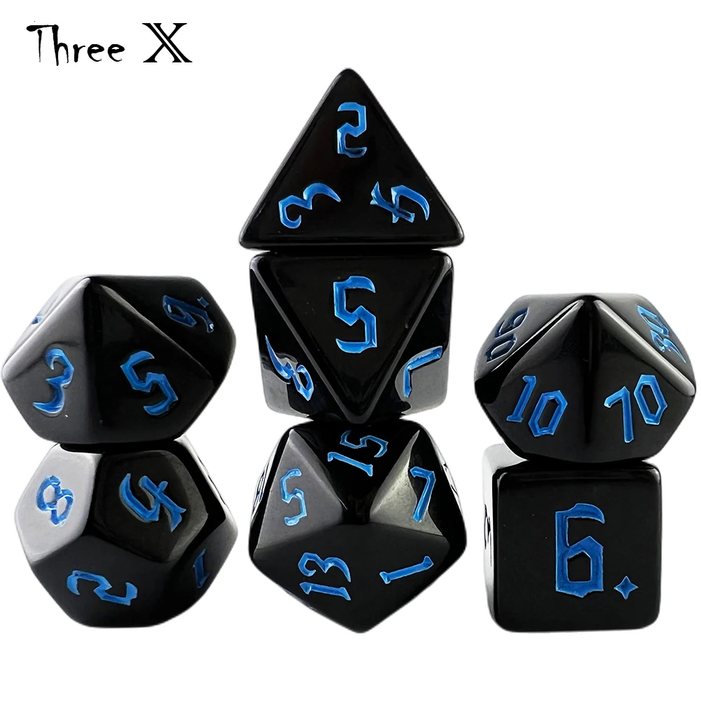 

DND Polyhedral Dice Set Acrylic Opaque D4-D20 Multi Sides for Tabletop Role-Playing Game