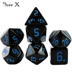 DND Polyhedral Dice Set Acrylic Opaque  D4-D20 Multi Sides for Tabletop Role-Playing Game