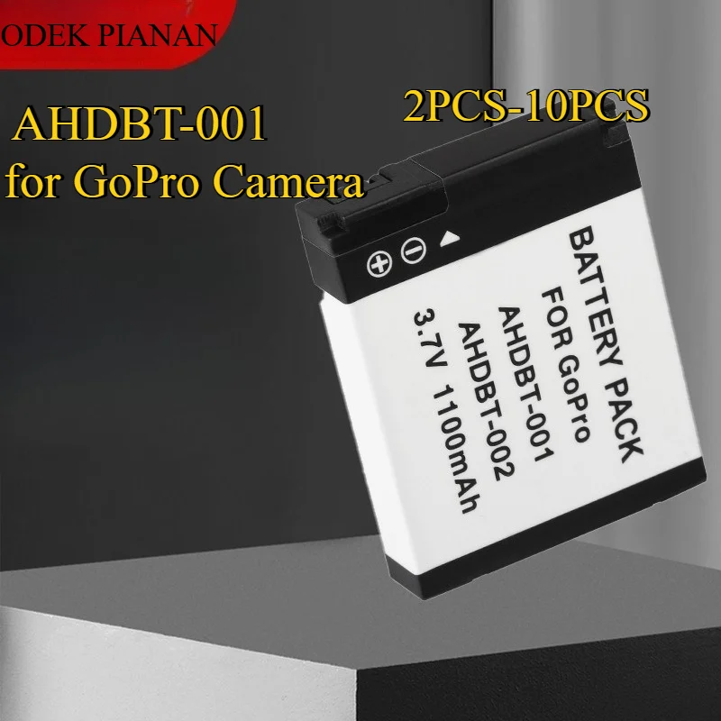 

2 шт.-10 шт.1100 мАч AHDBT-001/AHDBT-002 аккумулятор для камеры GoPro, замена для экшн-камеры Hero, увеличенное время записи