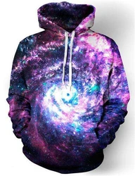 Galaxy Hoodie Colorful Personalized Pattern 3D Printed Hoodie Men Street Sports Tops Hip-hop Pullover Sweatshirts Hooded Male