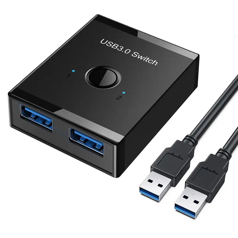 USB Switch KVM USB HUB 3.0 Switcher Selector KVM Switch For PC Keyboard Mouse Printer 1 PC Sharing 2 Devices USB Switch-ABIU