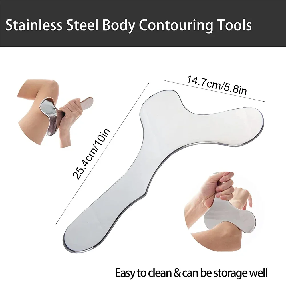 

1 Piece Stainless Steel Scraper Massager Tool Scraper Physiotherapy Relaxation Muscle Meridian Massager Hydrotherapy Board Tool