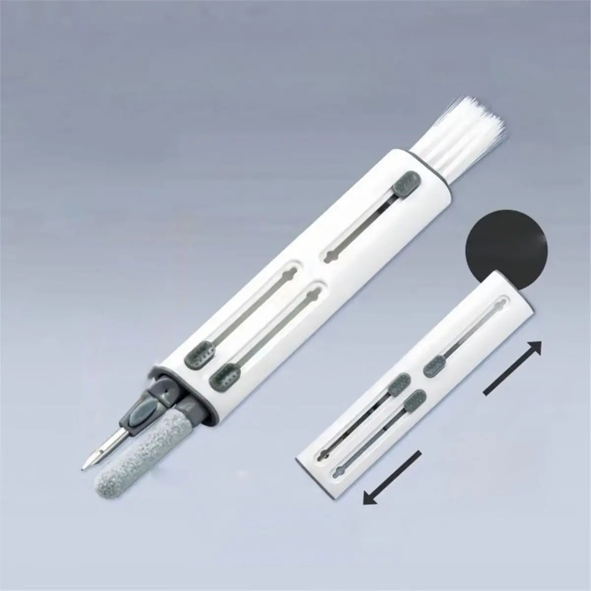 update. Cleaner Kit 4-in-1 Cleaning Pen for Soft Brush, Flocking Sponge, Metal Tip for Earbuds, IPhone, Keyboard
