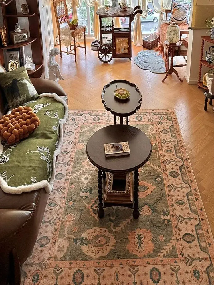 VIKAMA CLASSIC STYLE ULTRA FINE YARN RUG - سجادة فرنسية عتيقة لغرفة المعيشة قابلة للغسل في الغسالة، سجادة بجانب السرير داخلية غير قابلة للانزلاق #3