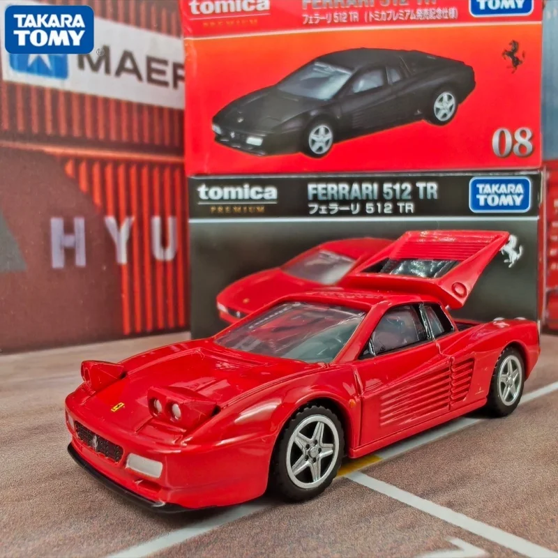 Takara Tomy Tomica TP08 Ferrari Mini Carros 512TR Hot Pop 1:64 Coche de Aleación Juguetes Vehículo de Metal Fundido a Presión Colección Modelo Regalos