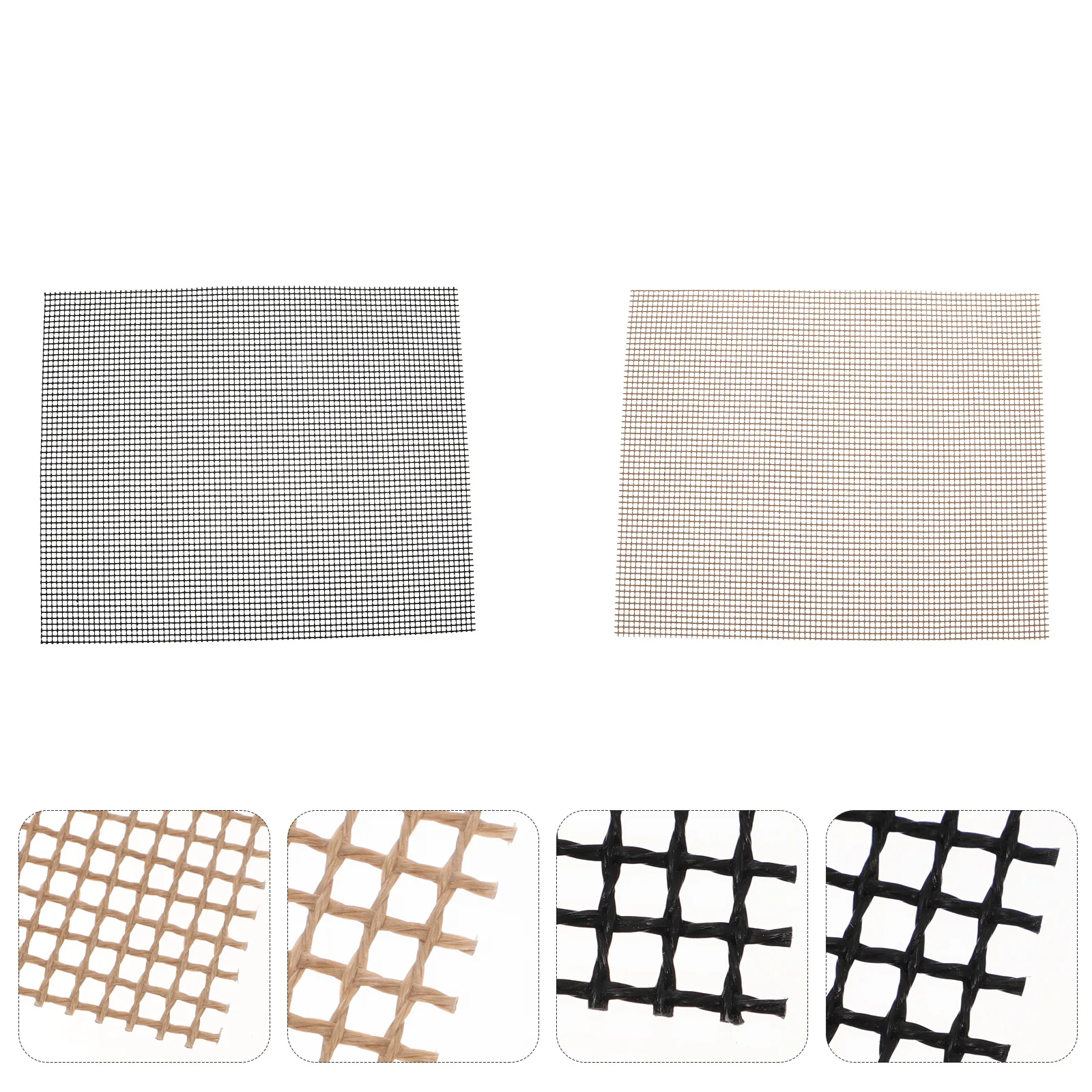 

6 Pcs Non stick Grill Mat Barbecue Pad Reusable BBQ Grilling Mesh Mats Fiberglass Fabric Thermal Conductivity Easy Clean Camping