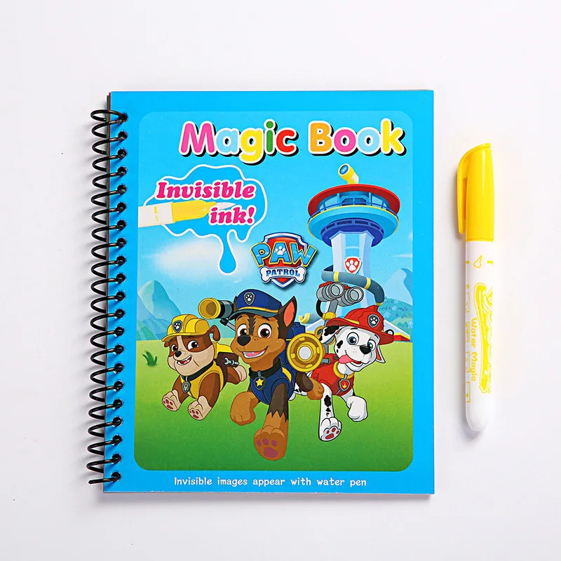 

Paw Patrol Toys Puzzle Painting Graffiti Book Cartoon Anime Chase Marshall Skye DIY Magical Watercolor Paint Book for Kids Gifts