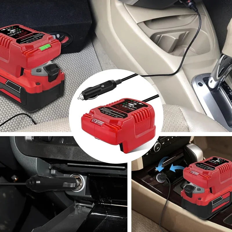 

Автомобильное зарядное устройство для Craftsman, 20 В, литий-ионные аккумуляторы, зарядные устройства, вилка прикуривателя со светодиодными индикаторами CMCB201 CMCB202