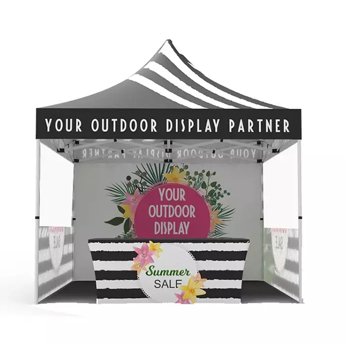 Custom 10x10 Ft. 3x3 M USA Trade Fair Indoor Waterproof Trade Show 40mm Tube Aluminum Folding Marquee Pop Up Tent