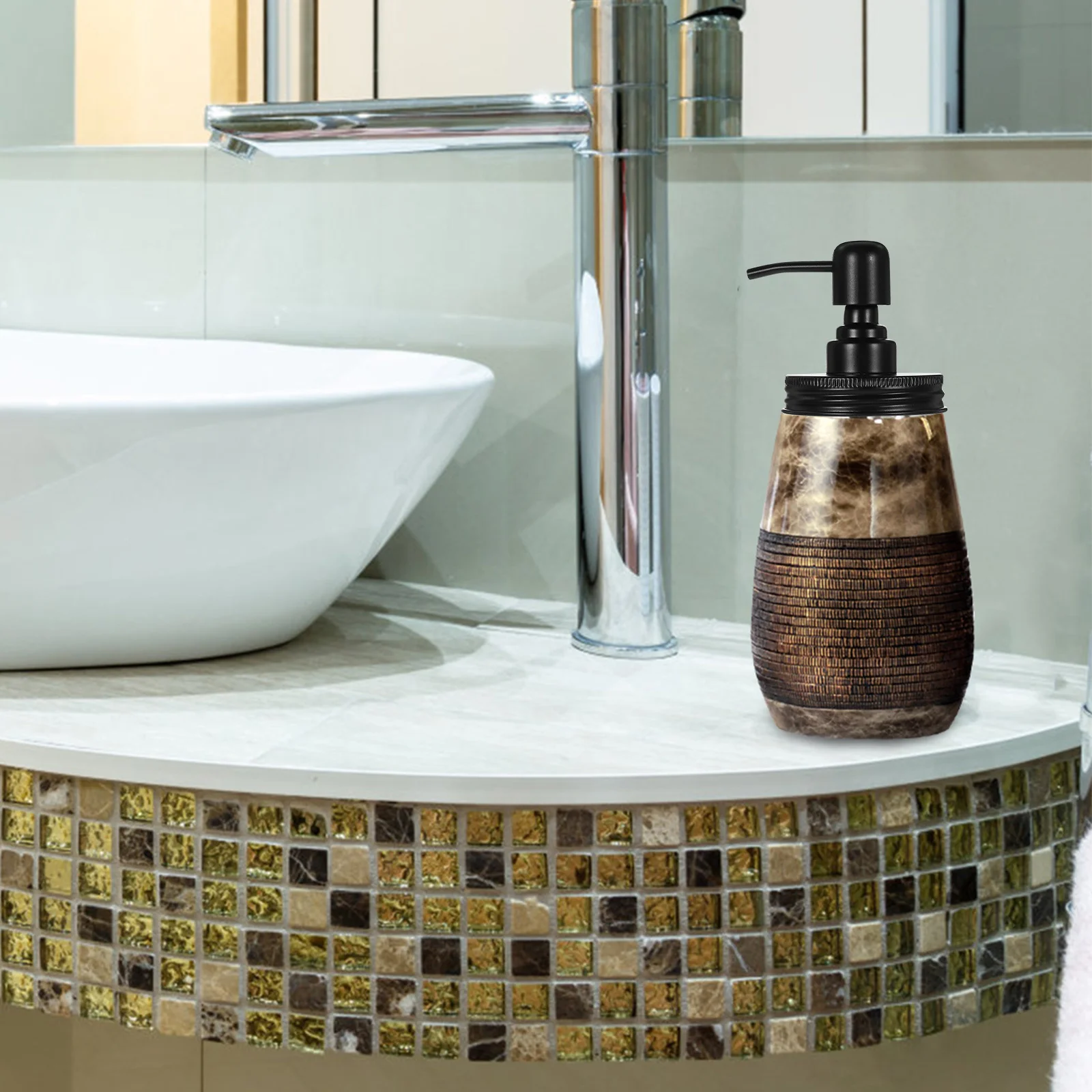 

2pcs Glass Jar Pump Lid Stainless Steel For Lotion Shampoo Soap Replacement Canning Lid Bathroom Shower Container Practical