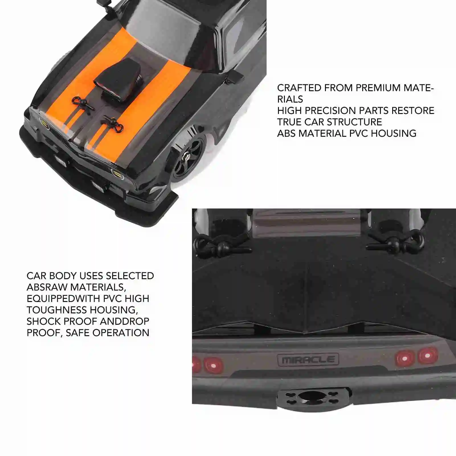 Coche de carreras RC 2,4 Ghz coche RC 16A04 1/16 coche de derrape RC simulado tracción en las 4 ruedas con luz LED coche RC para entretenimiento más de 6