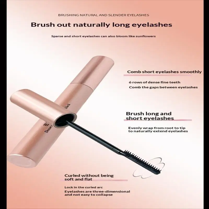 Curling Lengthening Mascara Long Lasting Waterproof Sweatproof No Clumping Portable for On The Go Touch Up