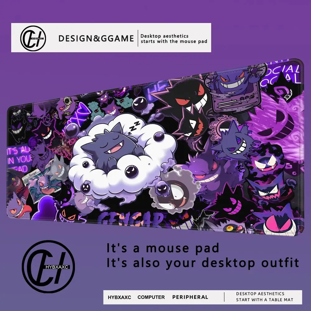 Mauspad G-Gengar Computer Laptop Anime Tastatur-Mausmatte Großes Mauspad Tastaturen Gamer Dekoration Schreibtischunterlage Mauspads