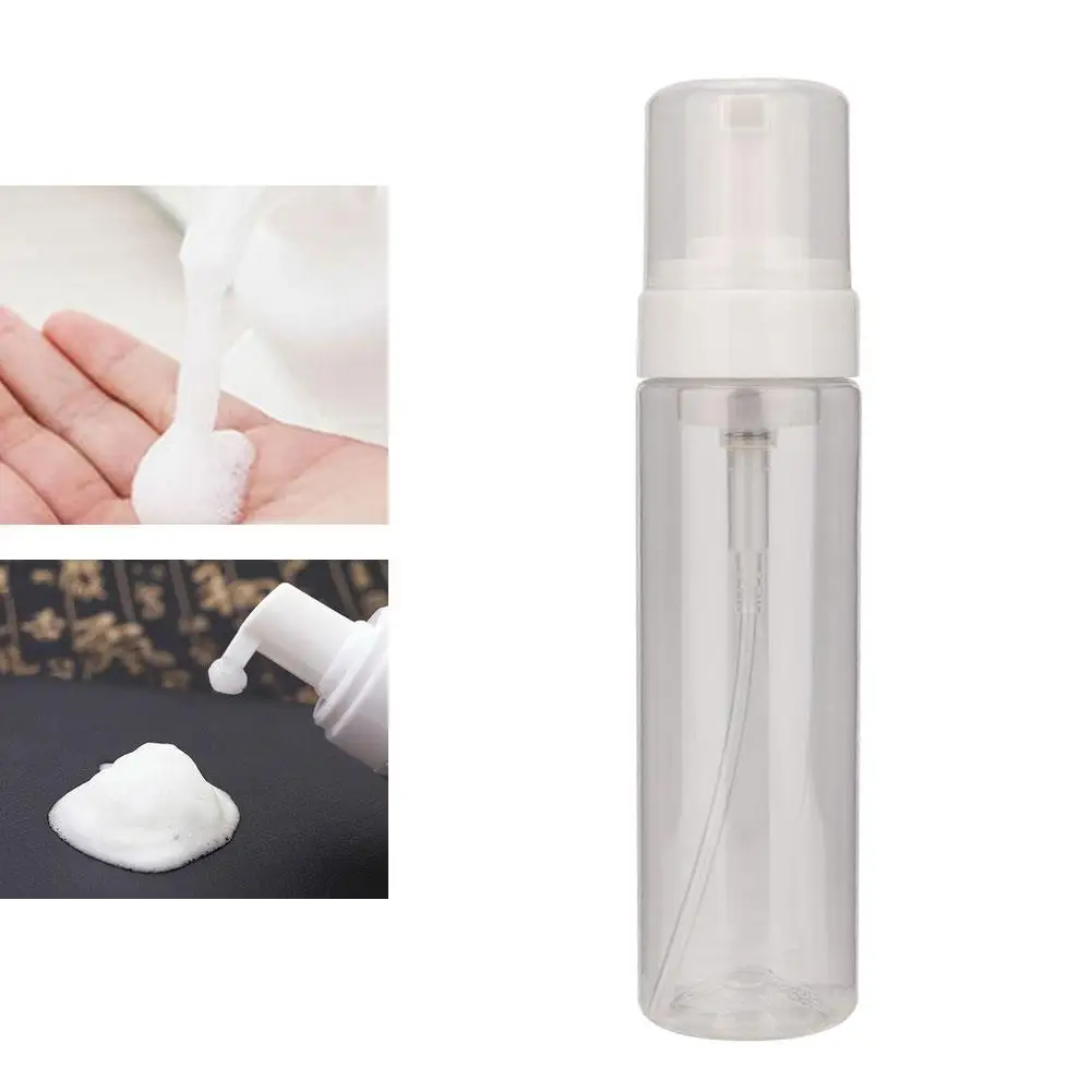 200ML Refillable Foaming Soap Pump Bottle - Clear Plastic Dispenser for Tattoo & Perfume Liquid