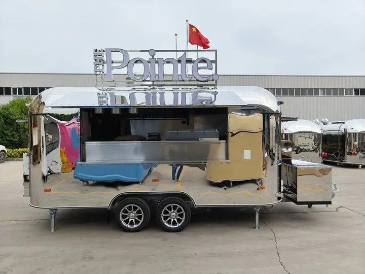 America Standard Food Truck Mobile Coffee Cart Ice Cream Concession Trailer Restaurant Food Cart With Full Kitchen Equipment