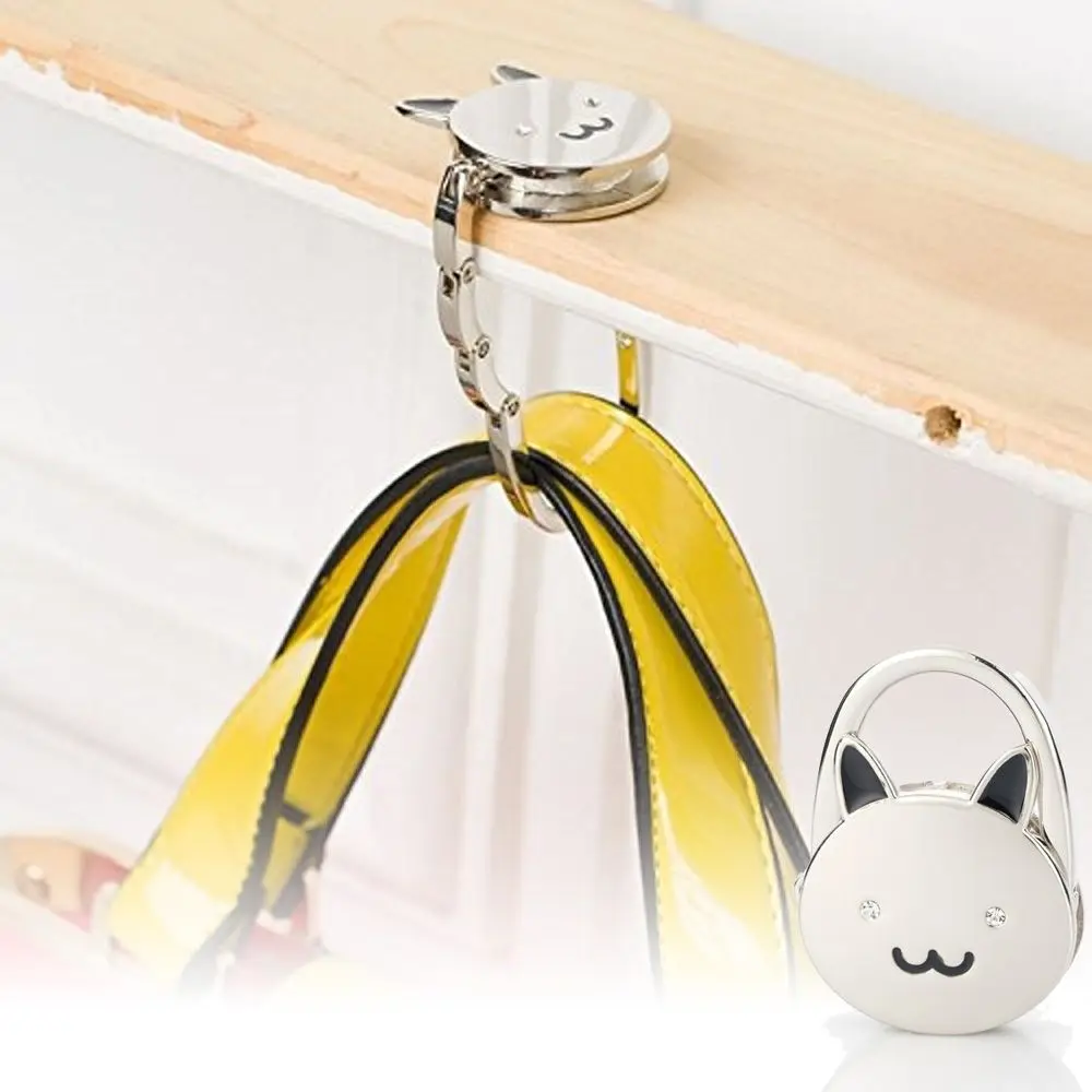 

Portable Unique Metal Tableside Foldable Bag Hook Handbag Hanger Holder Purse Hanging Hooks