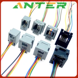 10個RJ11 RJ12 RJ45電話雌ソケットコネクタとワイヤー4P4C 6P4C 6P6C 8P8Cメスジャックコネクタ616E 623 18k 616メートル641D