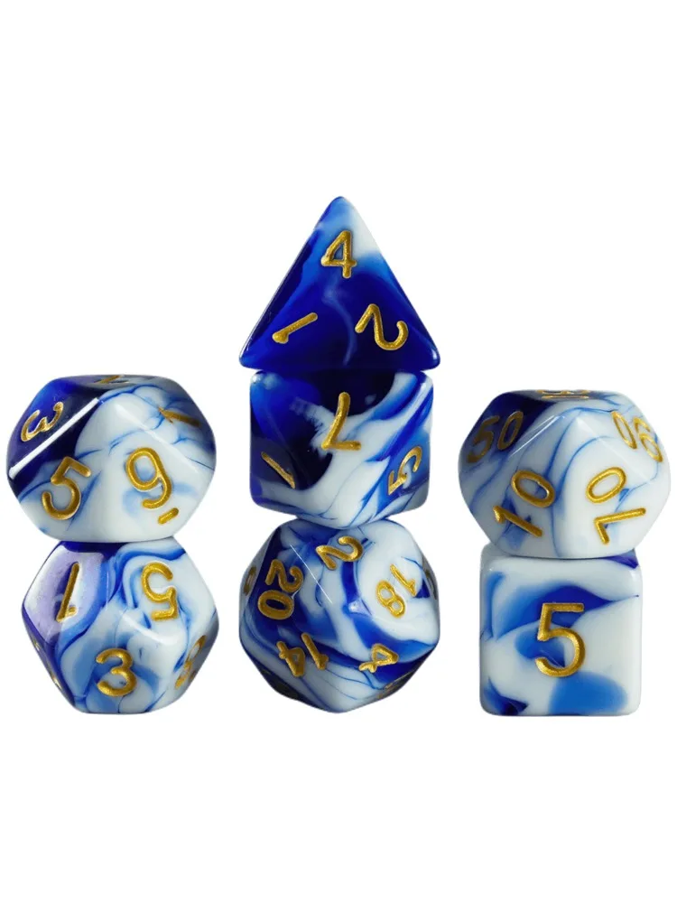 Jeu de dés mdn 7 pièces, dés polyédriques de couleurs mélangées D4-D20 pour jeu de rôle, accessoires de jeu de société