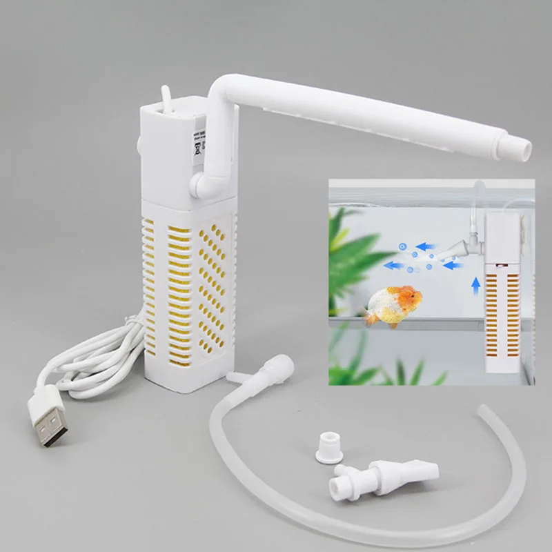 DC 5v 3.5w USB power Multifunctional Fish Tank Aquarium Filter Silent Oxygenation Pump Biochemical Filtration submersible