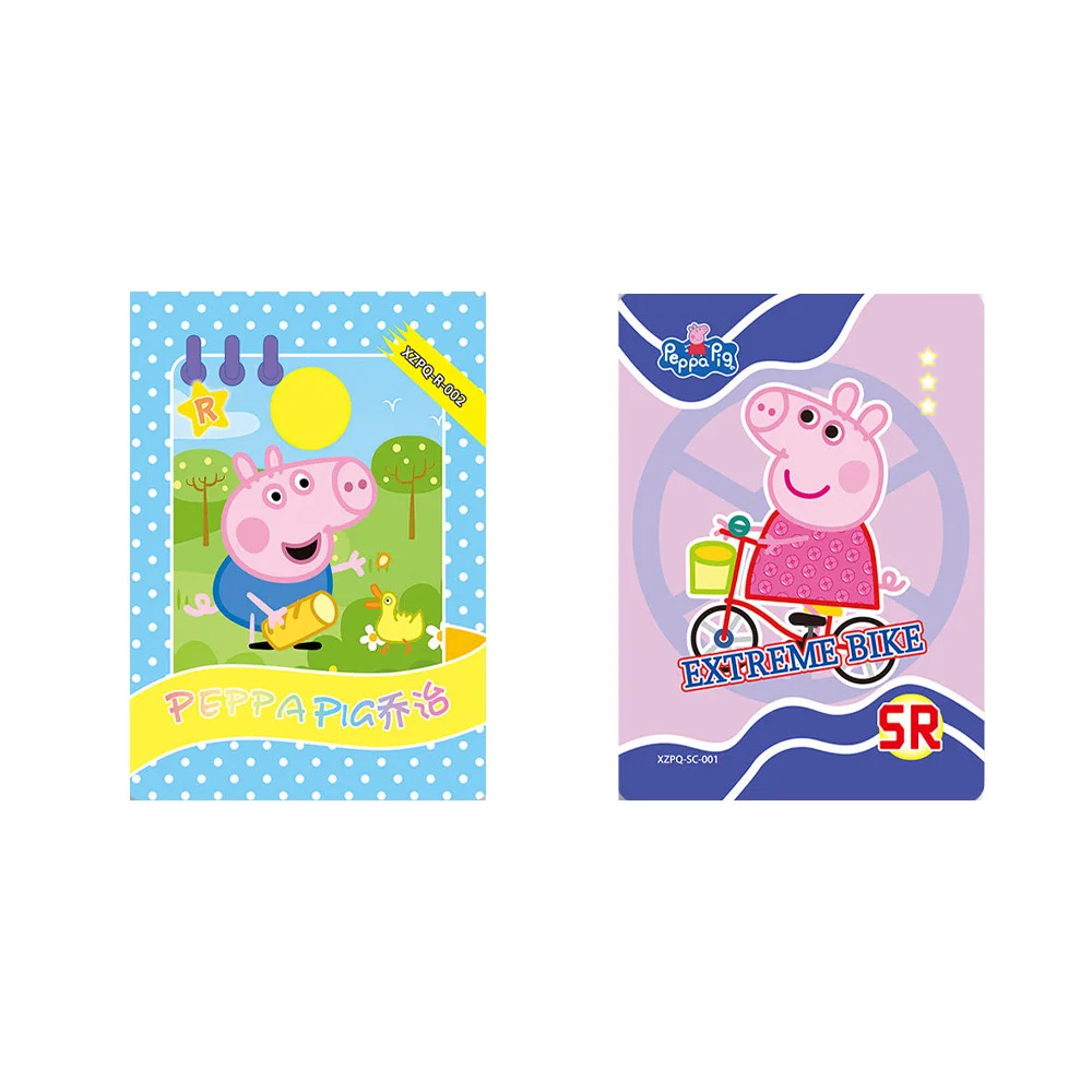 Peppa Pig Card Mummy George Daddy Anime adventure Collection Family entertainment Cards Children Toys Gift card