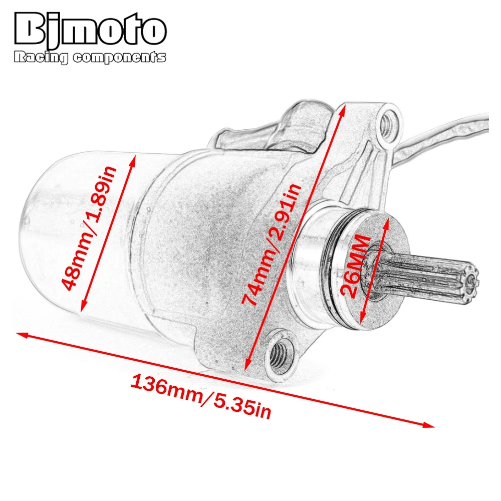 Motorcycle Starter Motor For Yamaha TTR50E TT-R50 TTR90 TT-R90 T105E Crypton YZF R15 R125A R125 WR125 WR125R WR125X MT125A