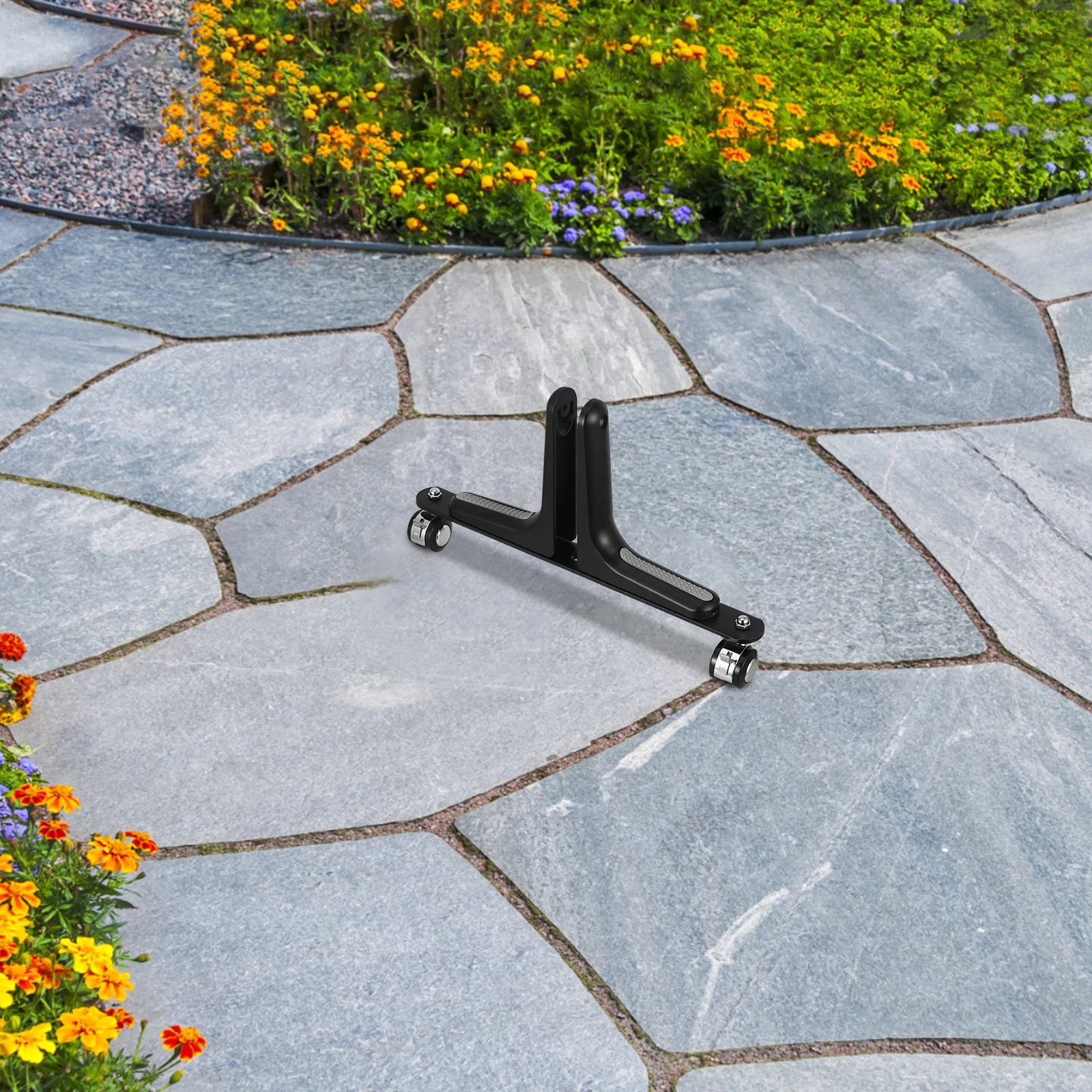 

Portable Garden Screen Base with Wheels Heavy Duty Freestanding Stand for Outdoor Privacy Fence Panel Yard Decor Divider