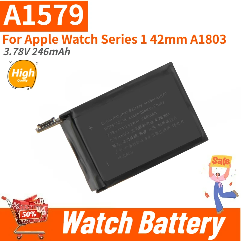 

High Quality A1579 Battery 3.78V 246mAh For Apple Watch Series 1 42mm A1803 Brand New Replacement Battery
