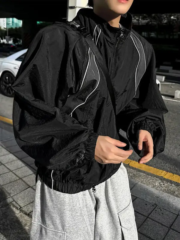 

Новая летняя мужская спортивная молодежная куртка с тонким воротником-стойкой в стиле пэчворк, дышащая свободная солнцезащитная модная верхняя одежда