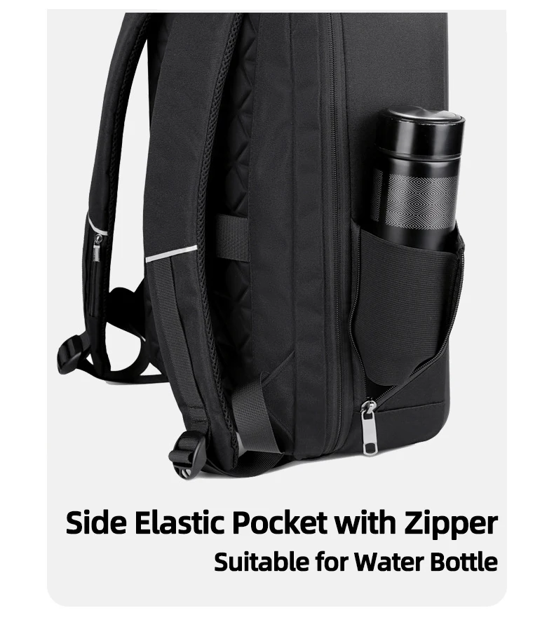 MUMUCC Hard EVA Shell Laptop Backpack Shockproof USB Type C Charging Anti Theft Password Lock Travel Backpack with Luggage Strap