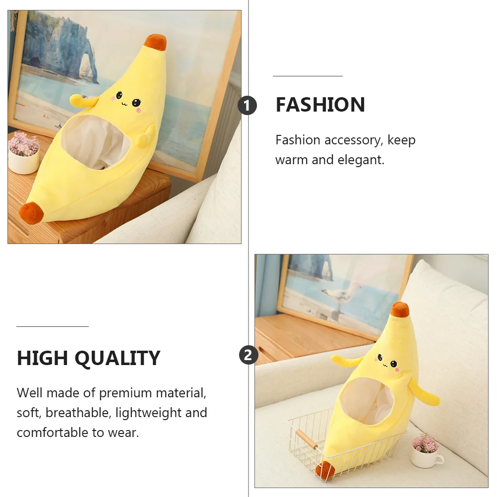 Banana Headgear Funny Party Novelty Headdress Plush Hats Costume Fruit Aldult