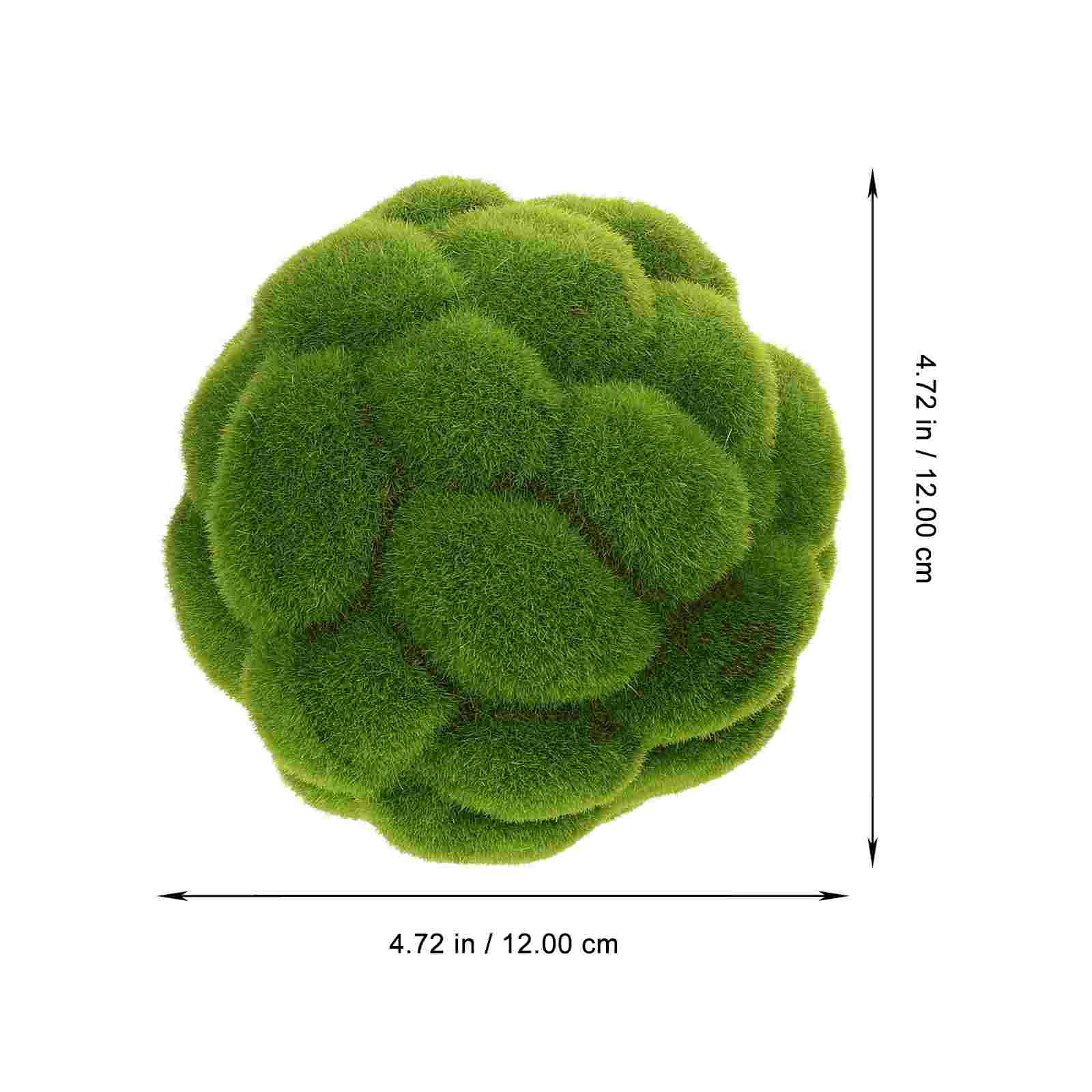 2 Pcs Simulated Moss Ball Artificial Plants Wedding Balls Rock Potted Plastic Decors Elderly Garden Grass