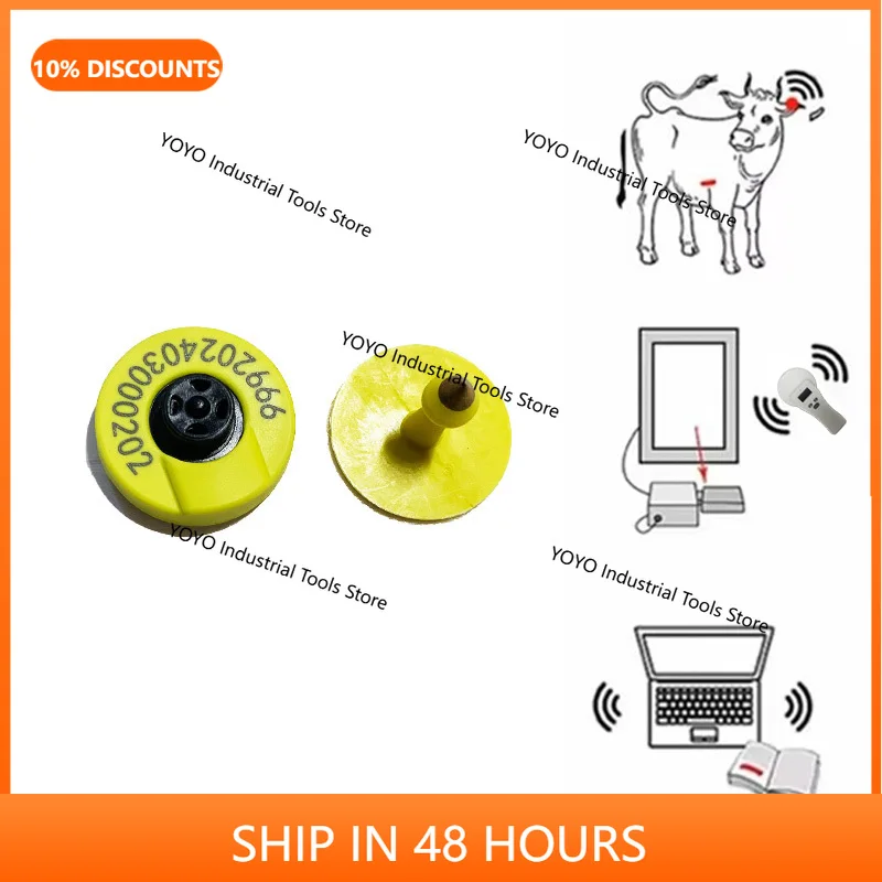

wholesale 100 pairs HDX standard ISO11784/5 animal ID pig ear tag for cow,cattle,sheep