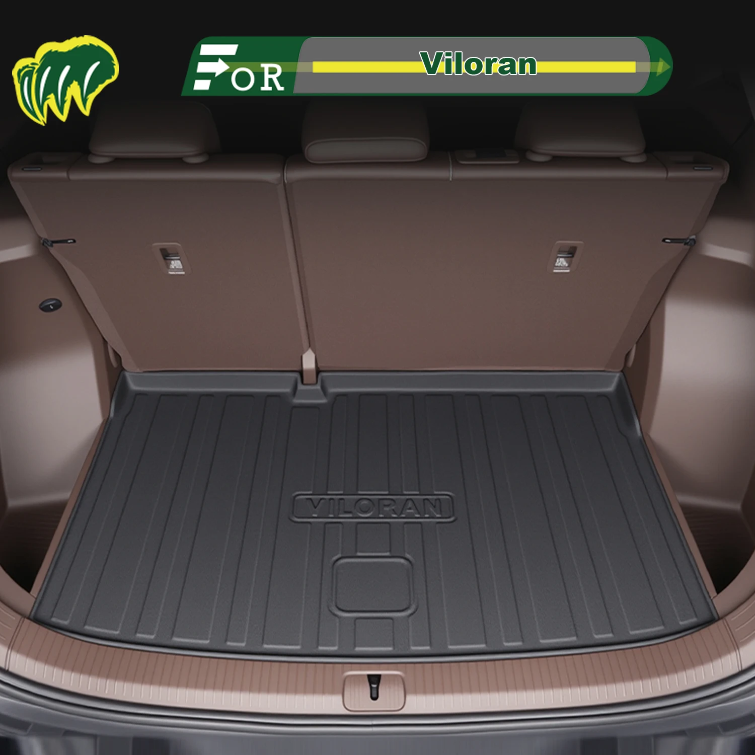 

For vW Viloran 2020-2025 TPE Custom Fit Car Trunk Mat All Season Cargo Mat 3D Shaped Trunk Liner Rear Trunk Protection Mat