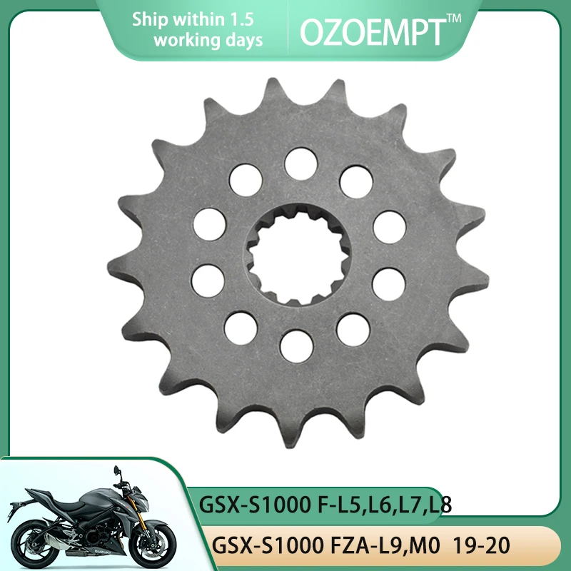 OZOEMPT 525-17T Motorcycle Front Sprocket Apply to GSX-S1000 F-L5,L6,L7,L8  FA-L9  M0-M2 FZA-L9,M0  TRQ-M2 GT  Z  S Katana