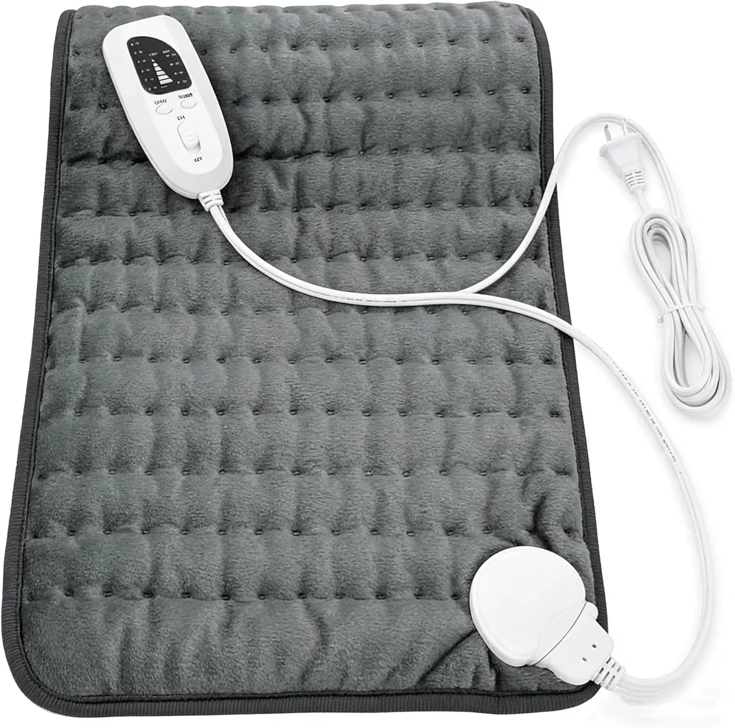 

Electric Heating Pad with 6 Heat Settings, Auto Shut Off for Back Neck Knee Arms Legs Shoulder, Dark Gray