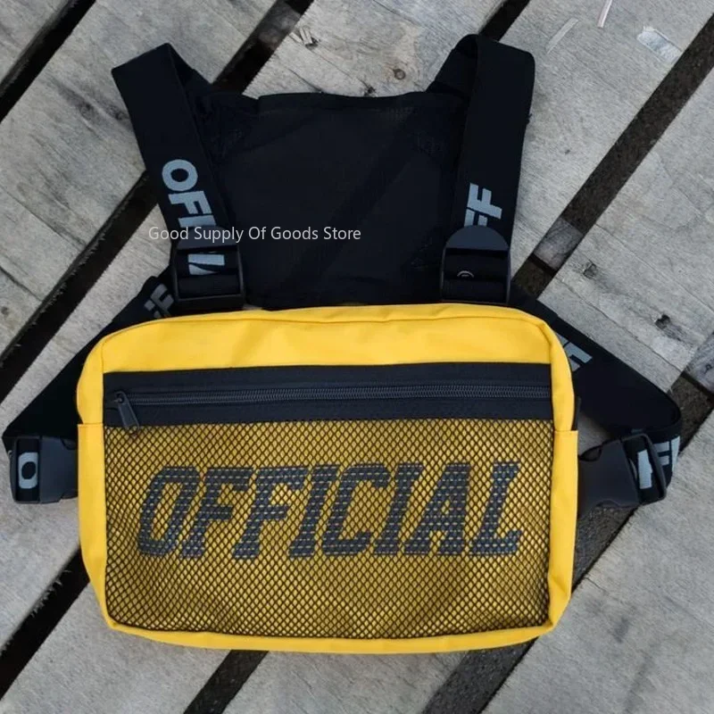 Модная тактическая оксфордская нагрудная сумка унисекс, модная светоотражающая прямоугольная дорожная уличная одежда, мужские мотоциклетные нагрудные сумки в стиле хип-хоп