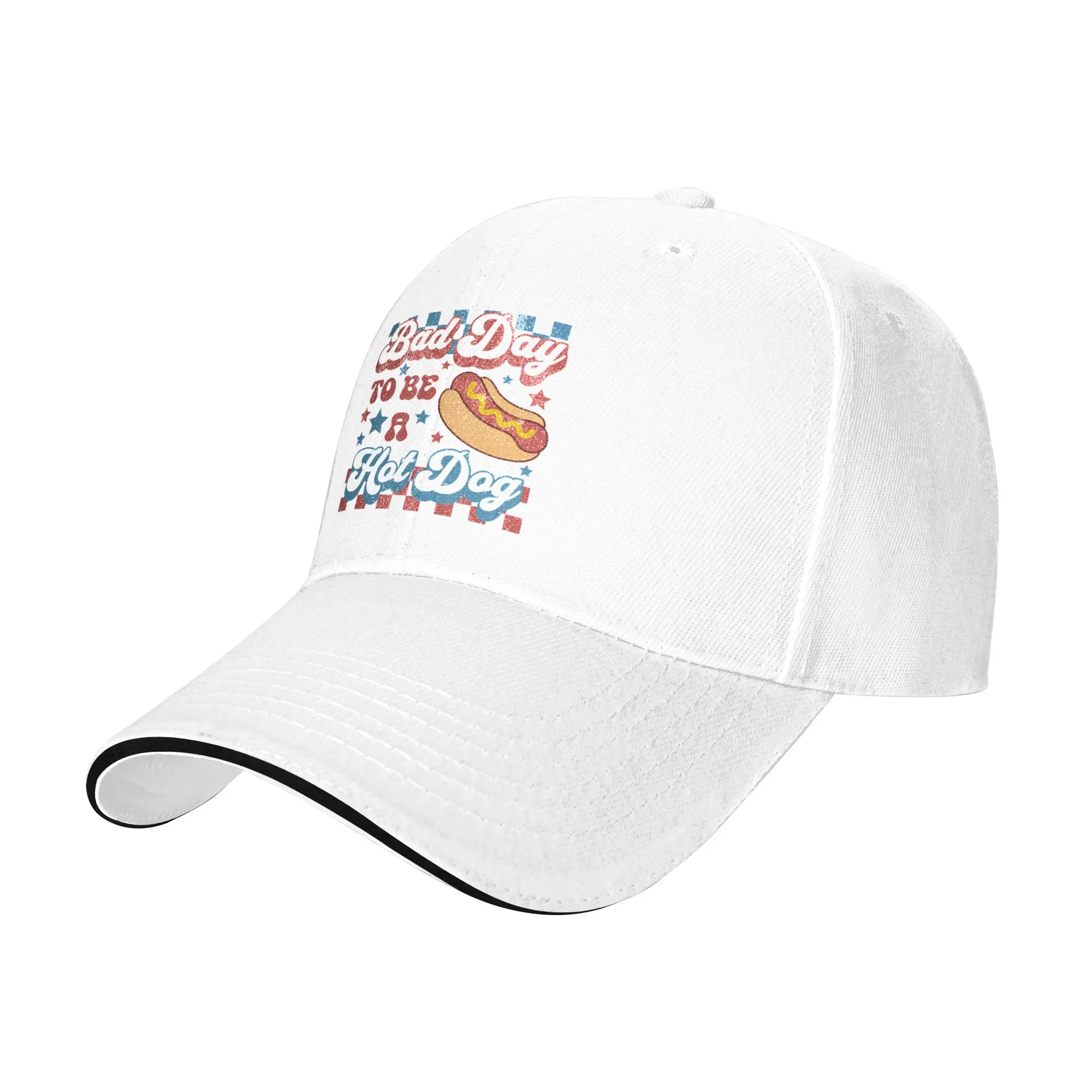 Casual Baseball Cap Bad Day to Be A Hot Dog Funny BBQ Grilling 4th of July Outdoor Sport Hip Hop Hats For Couple Snapback Cap