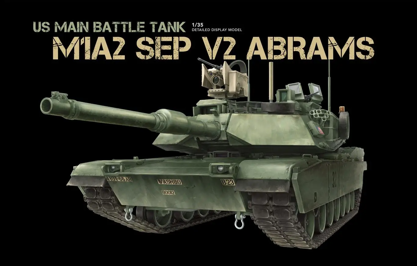 VOIIO 01101 1/35 M1A2 SEP V2 ABRAMS US MAIN BATTLE TANK DETAILED DISPLAY MODEL