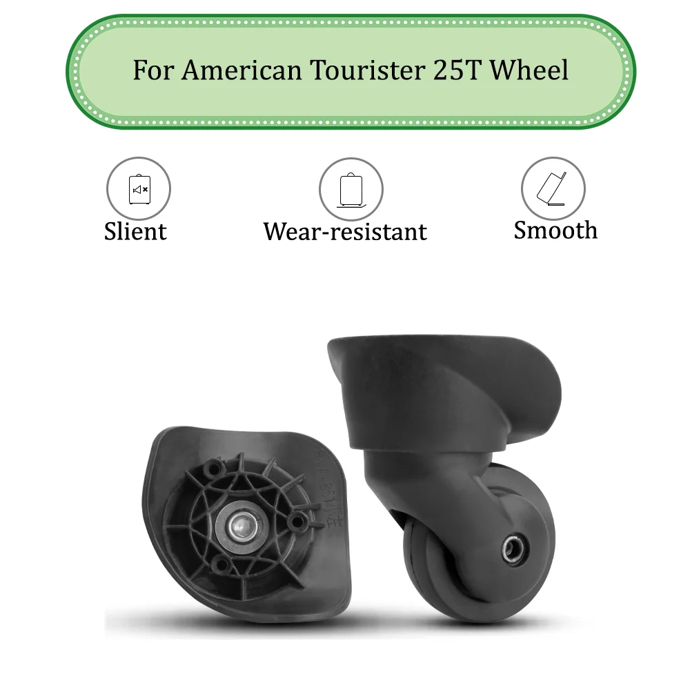 

For American Tourister 25T Universal Wheel Replacement Suitcase Silent Smooth Shock Absorbing Durable Wheel Accessories Wheels