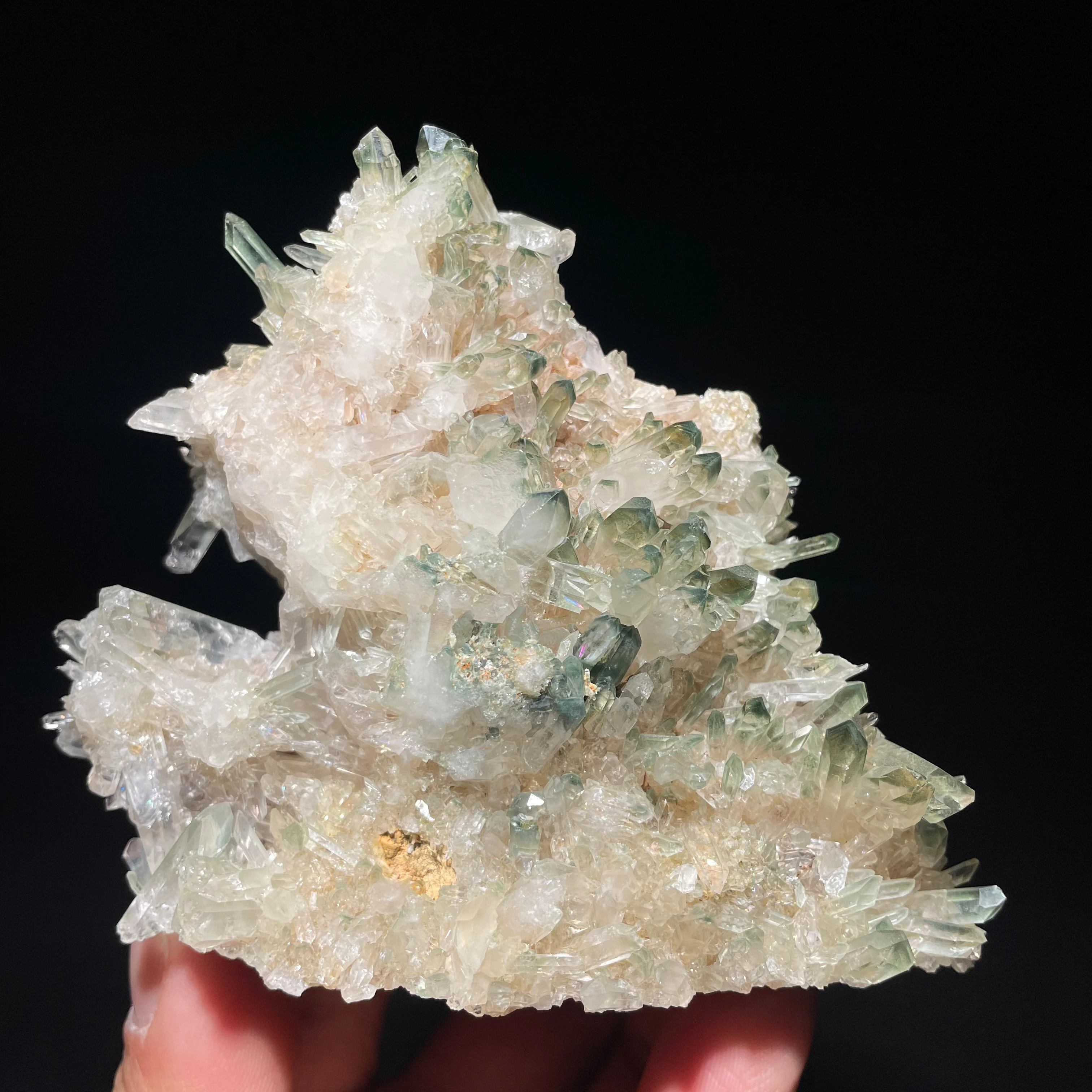 175g Natural Green Phantom Crystal Cluster Specimen Healing Stone for Meditation Spiritual Home Decor Unique Gift