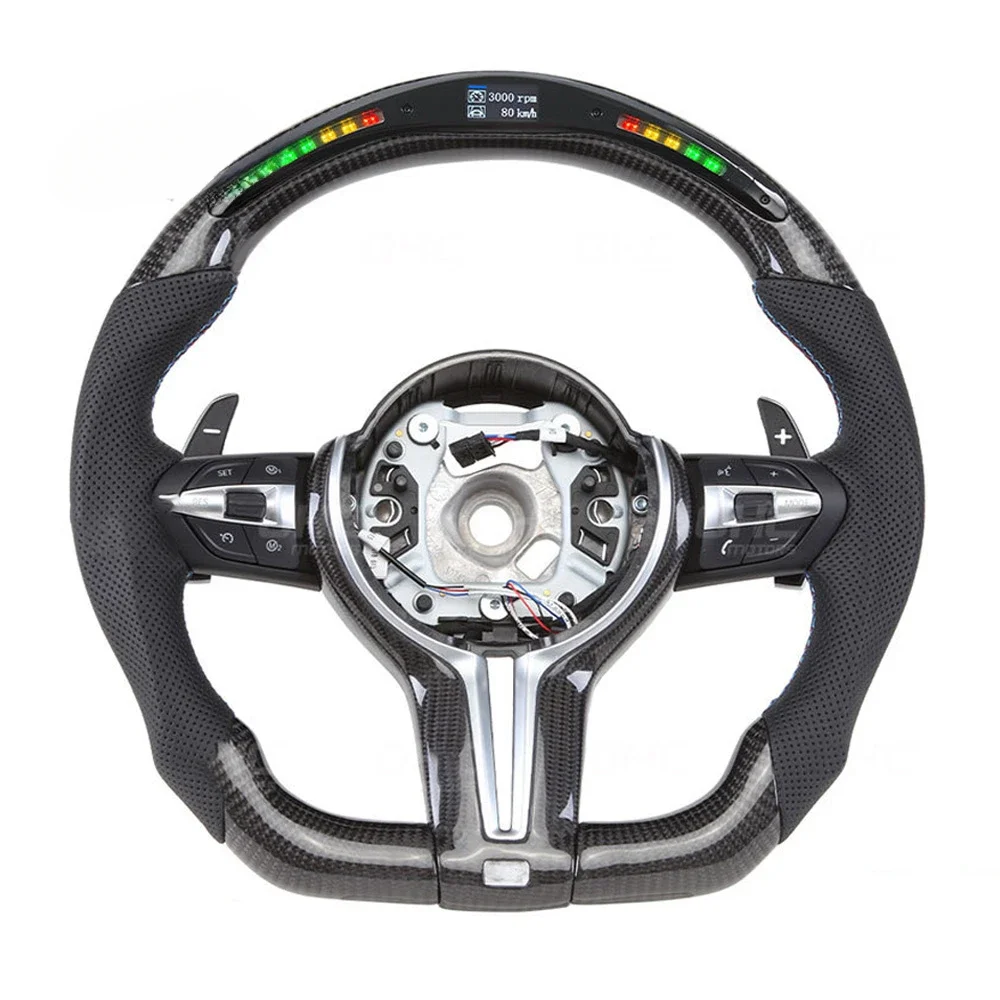 Original Factory Forged Carbon Fiber Carbon Fiber Steering Wheel For BMW F30 F32 F33 F80 F82 With Rivet Spoke