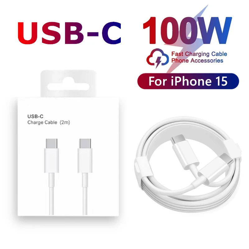 PD USB C to USB C 고속 충전 케이블, 아이폰 15 프로 맥스, 삼성 픽셀 8, 화웨이, 샤오미 레드미, 포코, C타입 to C타입 케이블, 100W