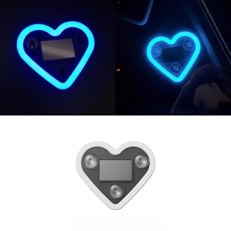 Solar Heart-Shaped RGB Car Window Neon Light